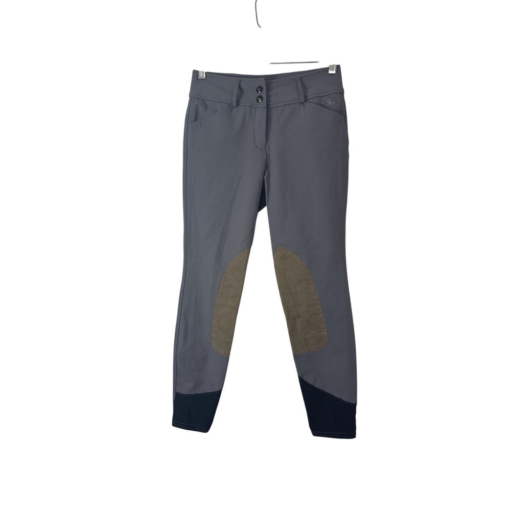 RJ Classics Gulf Breeches Women's 24R Gray Equestrian Riding Knee Pants B7893G